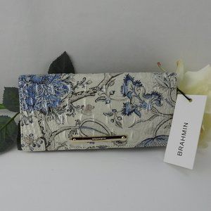 New Brahmin Ady Wallet Blue Jay Melbourne Leather